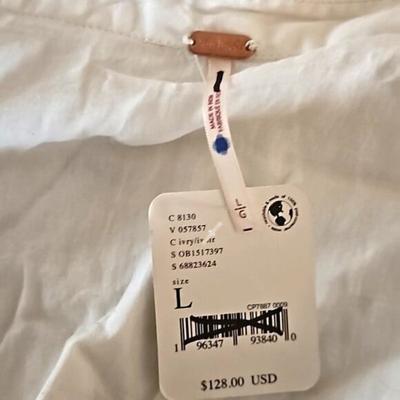 Free People Thea Ivory Button-Down Mini Dress - Size Large, NWT, - Picture 9 of 11